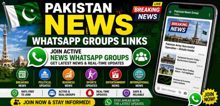 Pakistan News WhatsApp Groups Links – Join Active News WhatsApp Groups